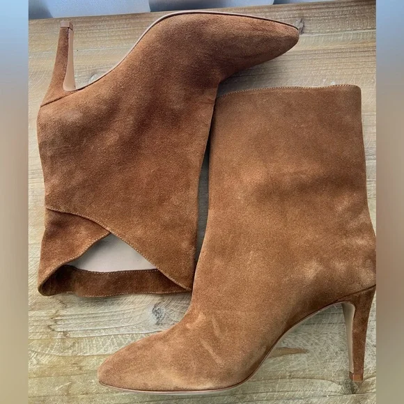 New Bruno Magli Pistoia Suede Boot in Cognac Size 9.5 - Picture 7 of 11